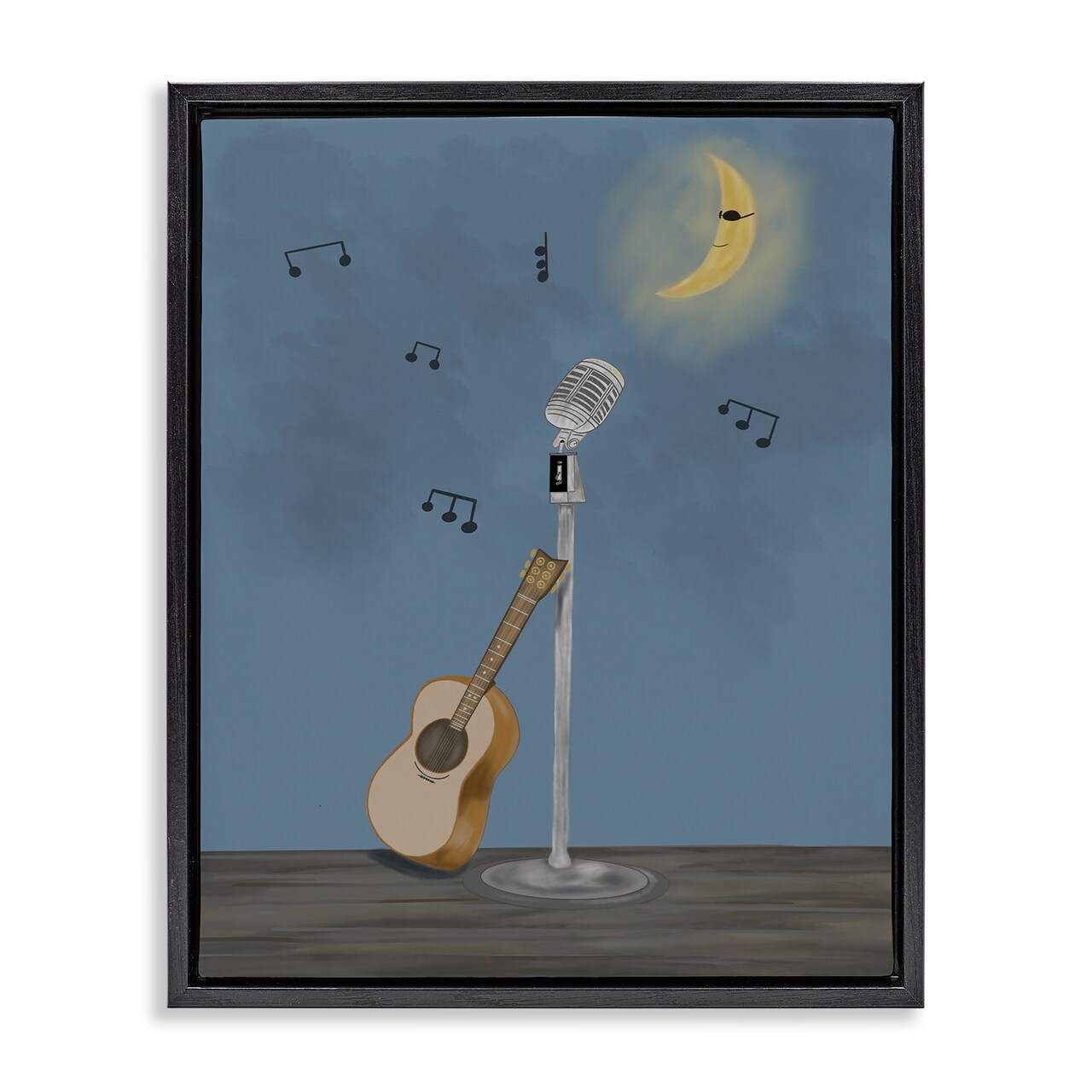 Stupell Industries Music And Moon Stage Floating Frame, design by Leslie Hermosa